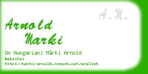 arnold marki business card